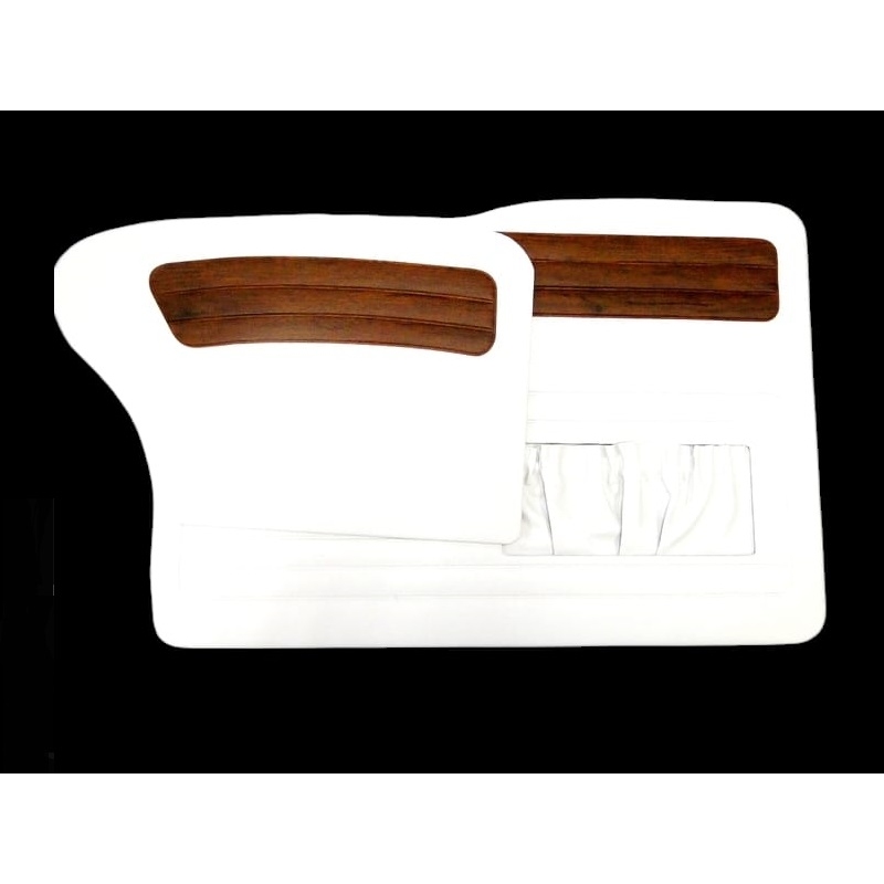 FORRAÇÃO PORTA FUSCA ATÉ 76 C/BOLSA BRANCO/JACARANDÁ JOGO