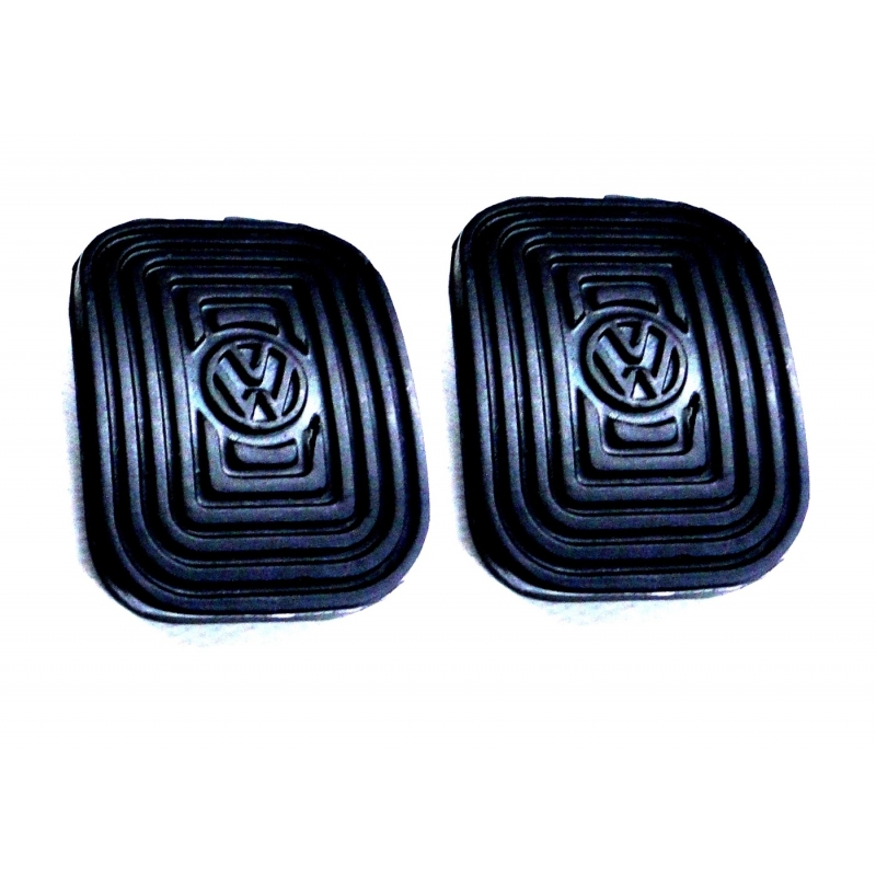 CAPA PEDAL FREIO EMBREAGEM FUSCA ATÉ 76 C/LOGO VW PAR