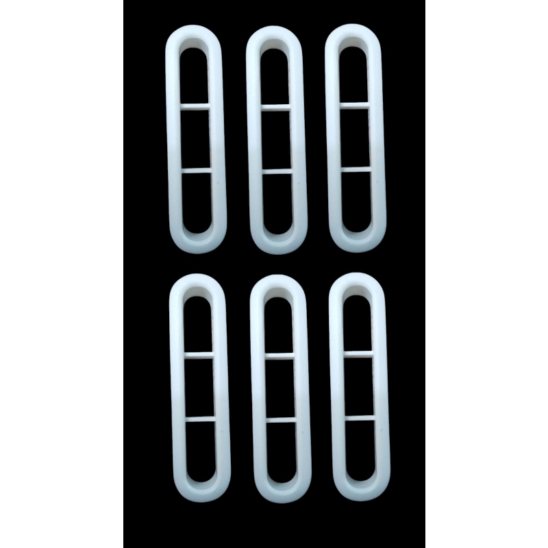 MOLDURA SAIDA AR VIDRO TRASEIRO PLÁSTICO BRANCO (KIT)