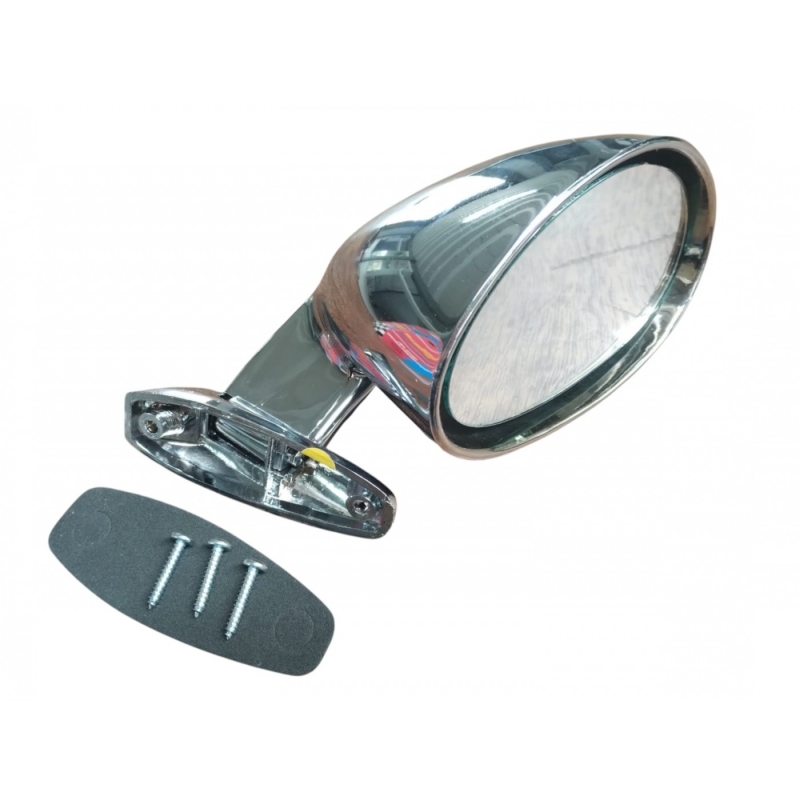 RETROVISOR F1 CROMADO DIREITO (PLÁSTICO)