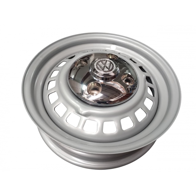 CALOTA FUSCA /BRASILIA MOD. ALFA 4 FUROS PLÁSTICA LOGO VW