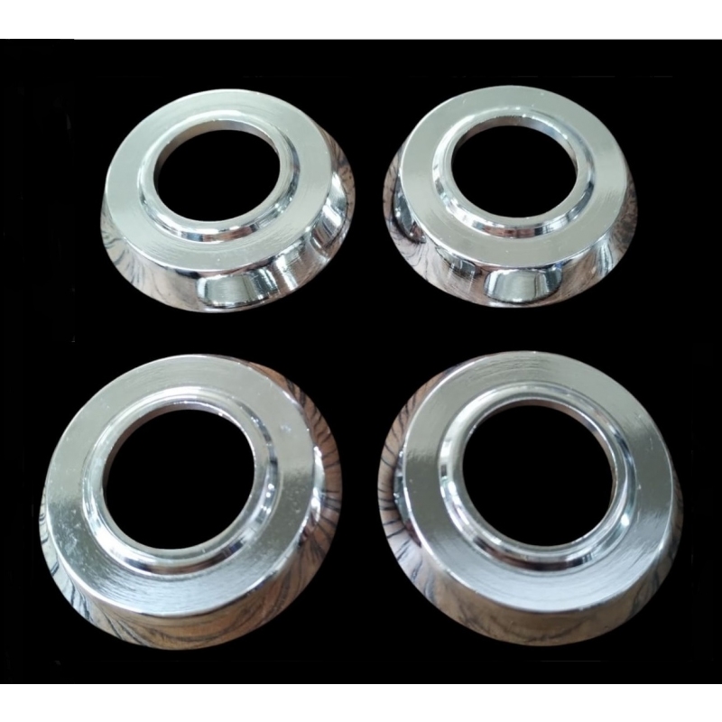 ROSETA MAÇANETA FUSCA ATÉ 70 METAL CROMADA KIT