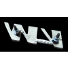 EMBLEMA METAL CROMADO VW TAMPA TRASEIRA
