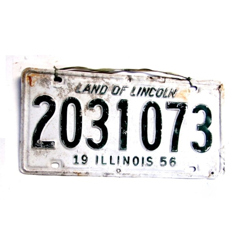 PLACA ANTIGA ILLINOIS ALUMÍNIO