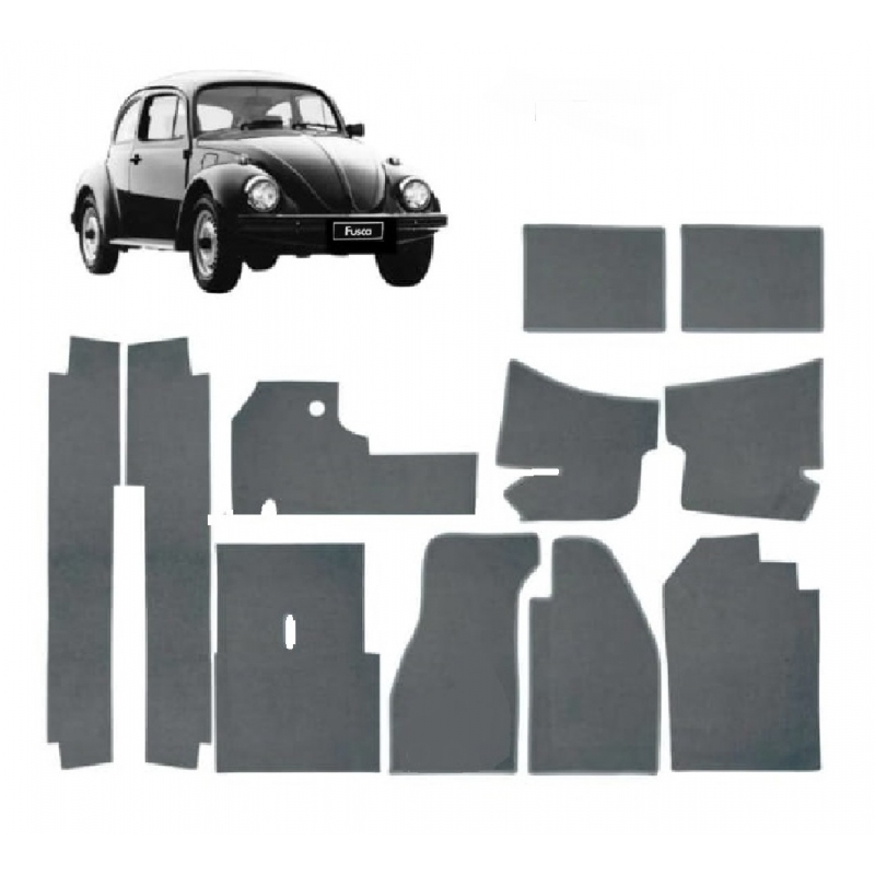 FORRAÇÃO INTERNA FUSCA CARPETE CINZA JOGO