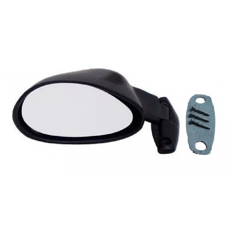 RETROVISOR F1 PRETO ESQUERDO (PLÁSTICO)