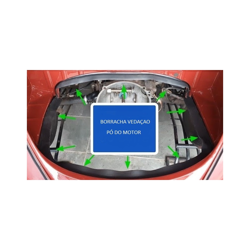 BORRACHA VEDAÇÃO MOTOR AUTOTRAVI 2 PEÇAS LARGA