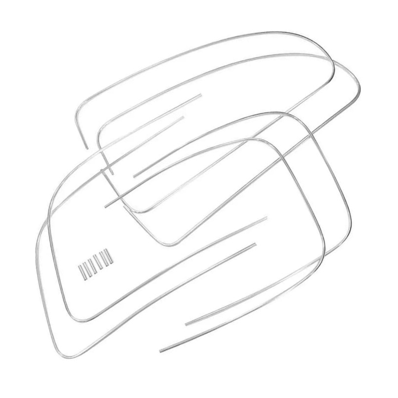 FRISO BORRACHA VIDROS FUSCA 67 Á 86 ALUMÍNIO KIT