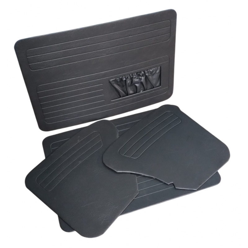 FORRAÇÃO PORTA FUSCA ATÉ 76 C/BOLSA PRETO JOGO