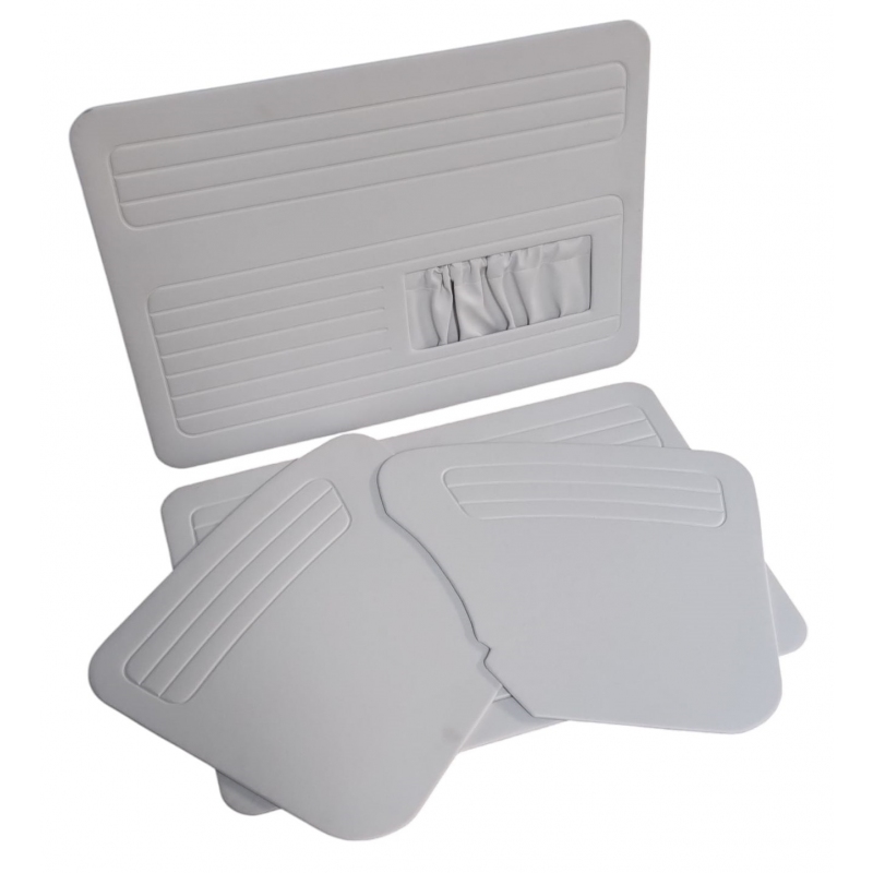 FORRAÇÃO PORTA FUSCA ATÉ 76 C/BOLSA BRANCO JOGO