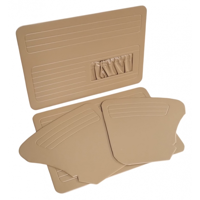 FORRAÇÃO PORTA FUSCA ATÉ 76 C/BOLSA CARAMELO JOGO