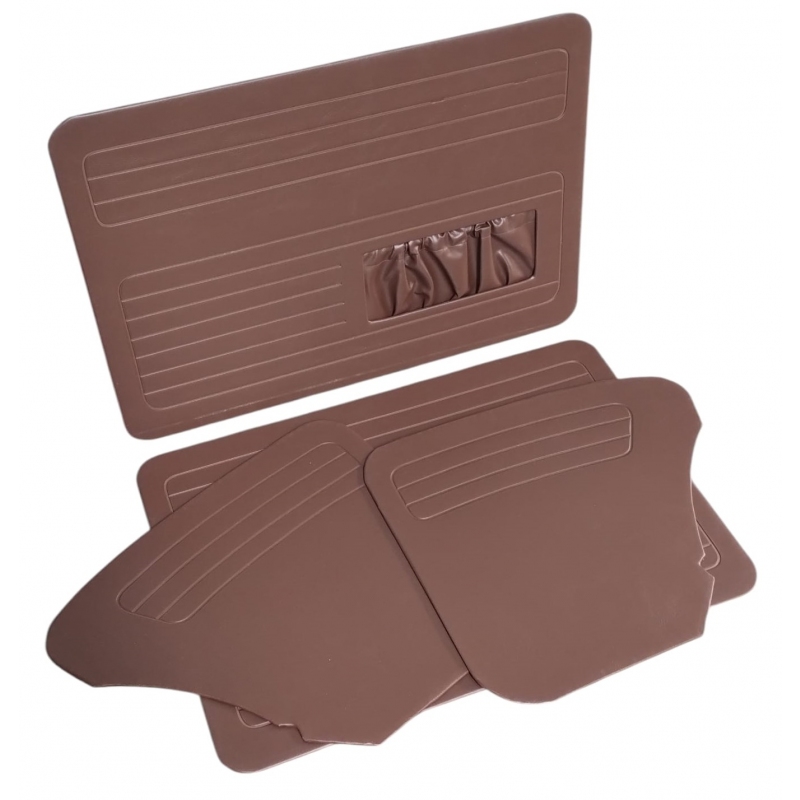 FORRAÇÃO PORTA FUSCA ATÉ 76 C/BOLSA MARROM JOGO